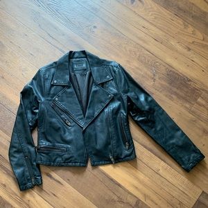 Black faux leather jacket